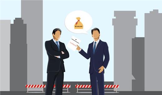 Accepting bribes to act against regulation