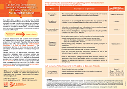 Tips for Good Environmental, Social and Governance Reporting under the Anti-Corruption Aspect